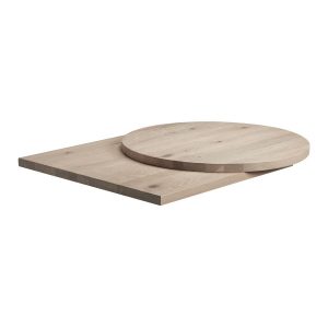 RUSTIC Solid Oak Table Top - Extra White