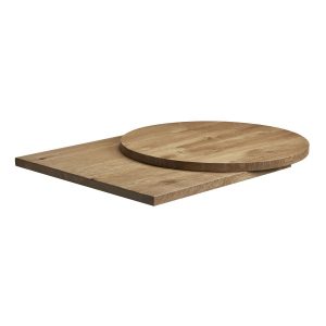 RUSTIC Solid Oak Table Top - Smoked